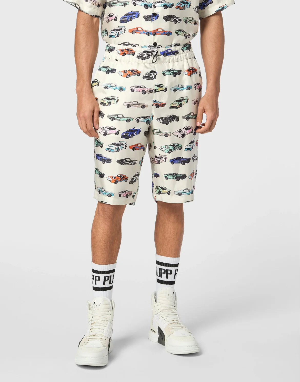 Silk Cool Kid Shorts Cars Racing, цвет: Бежевый