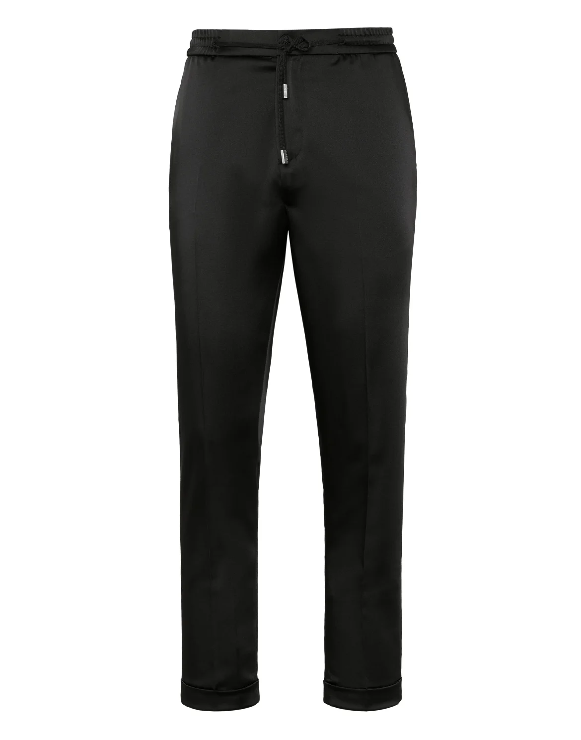 Satin Trousers Tailored Fit, цвет: Черный