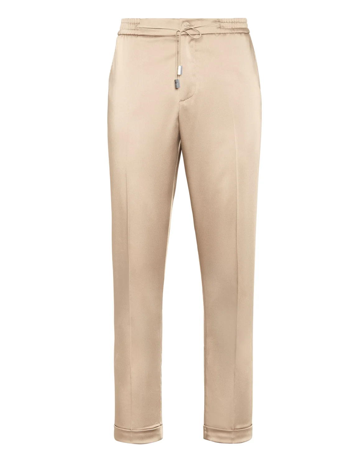 Satin Trousers Tailored Fit, цвет: Бежевый