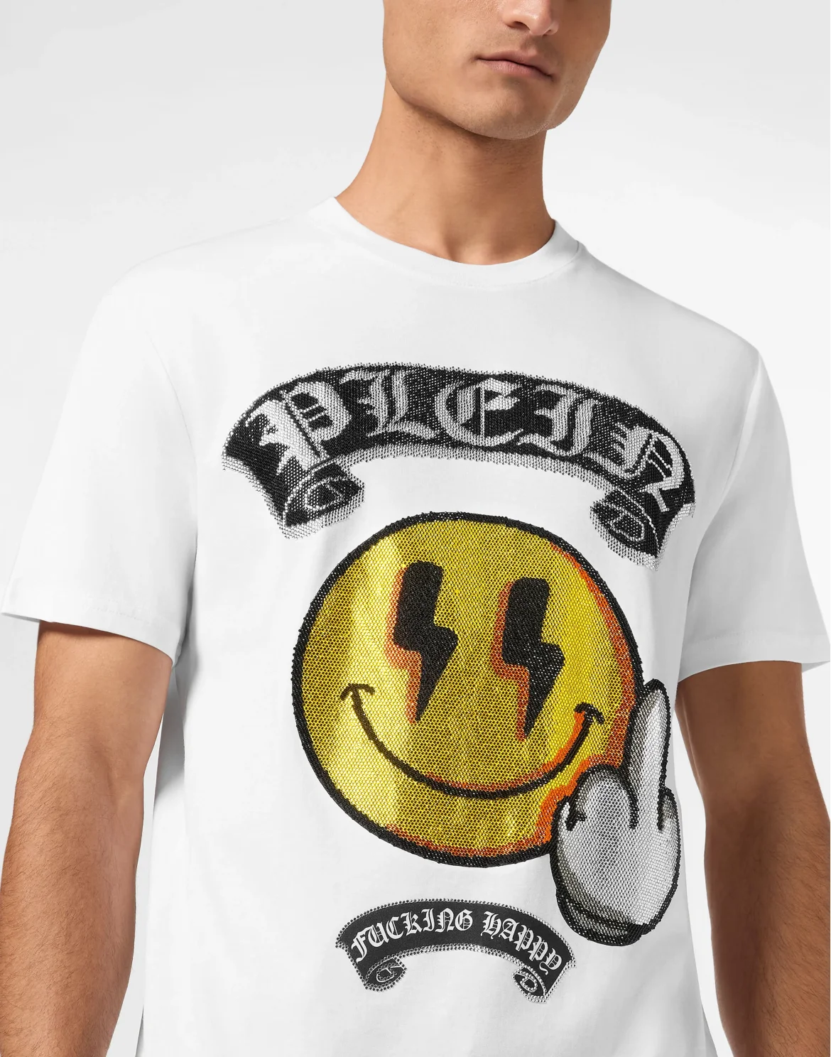 T-shirt Round Neck SS Smile, цвет: Белый