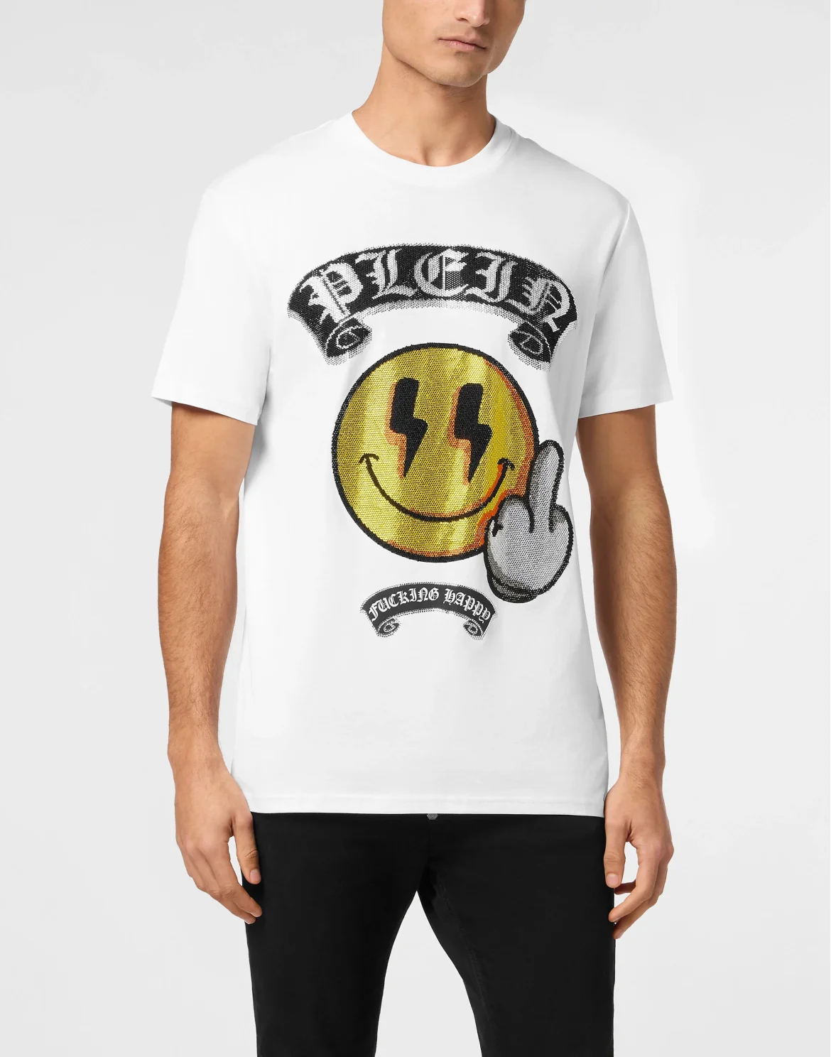 T-shirt Round Neck SS Smile, цвет: Белый