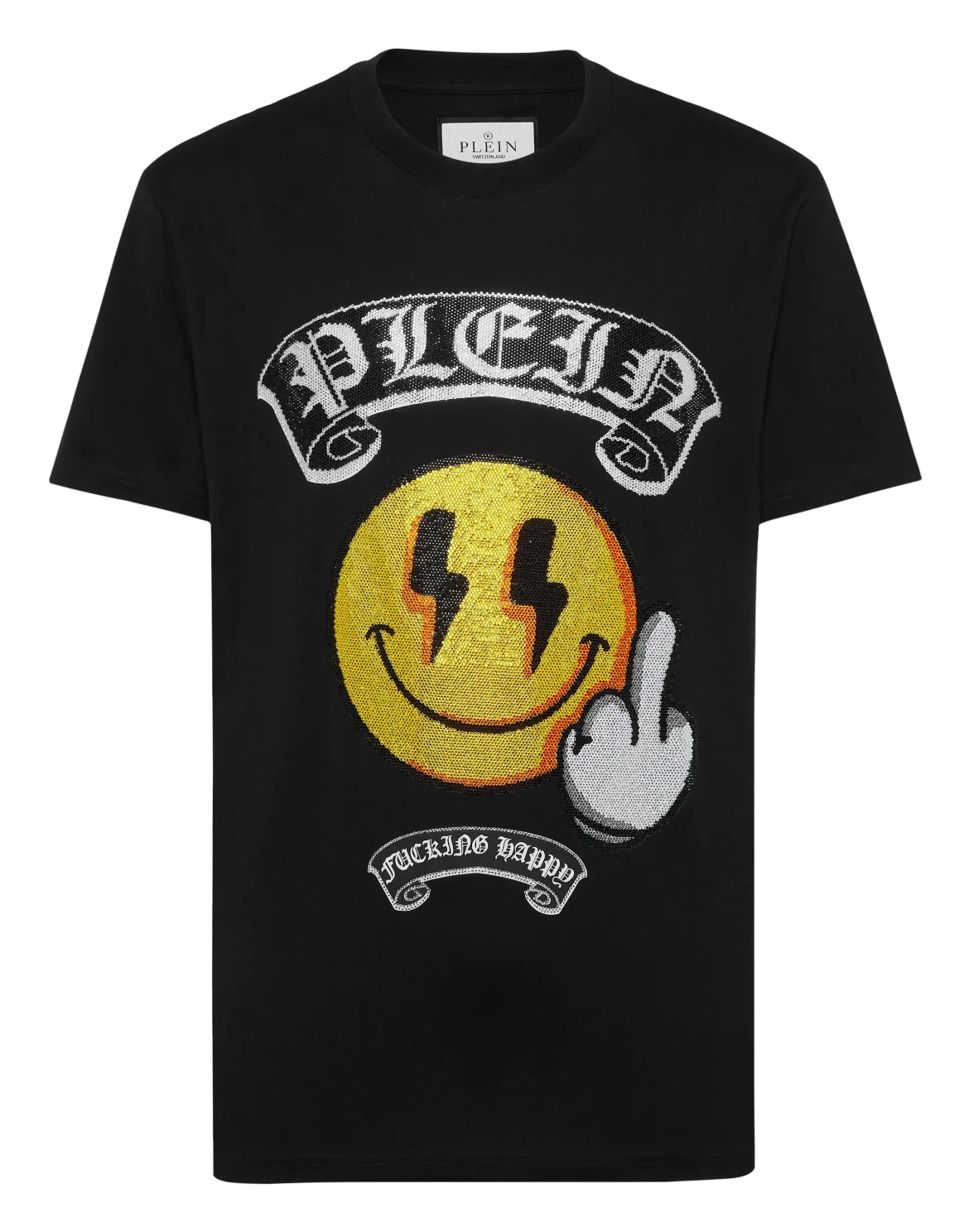 T-shirt Round Neck SS Smile, цвет: Черный