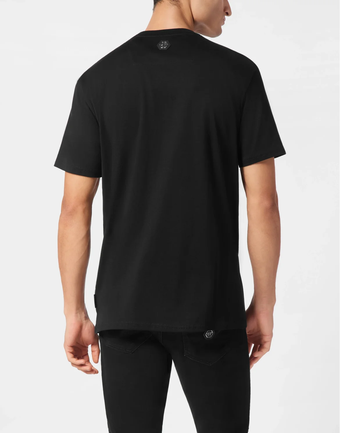 T-shirt Round Neck SS Strass Smile, цвет: Черный