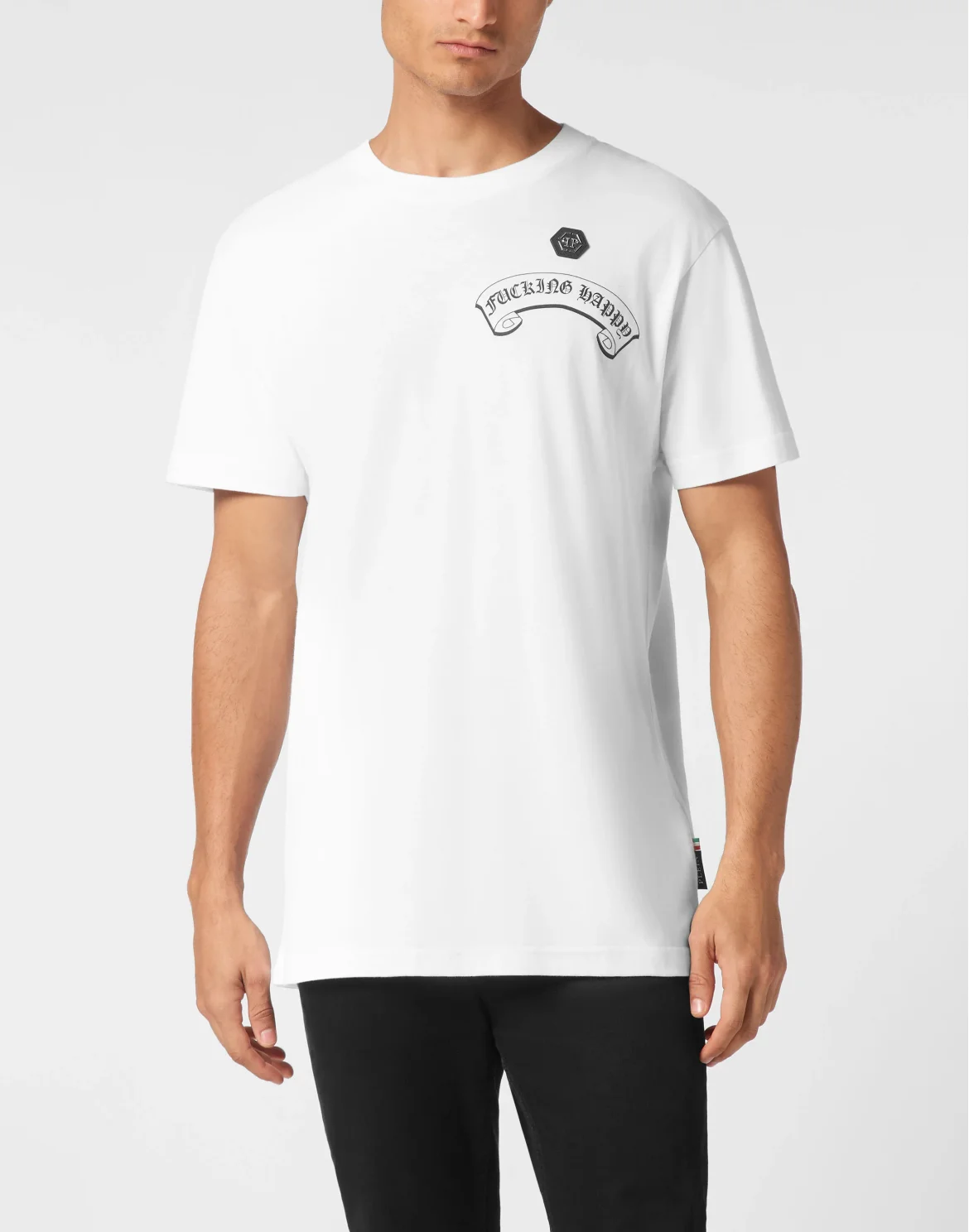 T-shirt Round Neck SS Smile, цвет: Белый