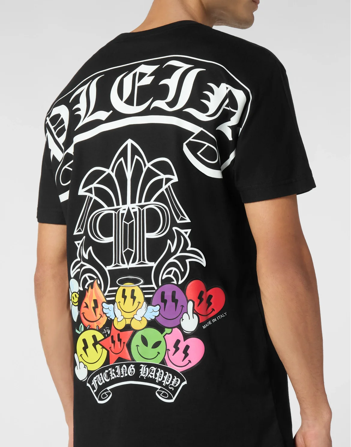 T-shirt Round Neck SS Smile, цвет: Черный