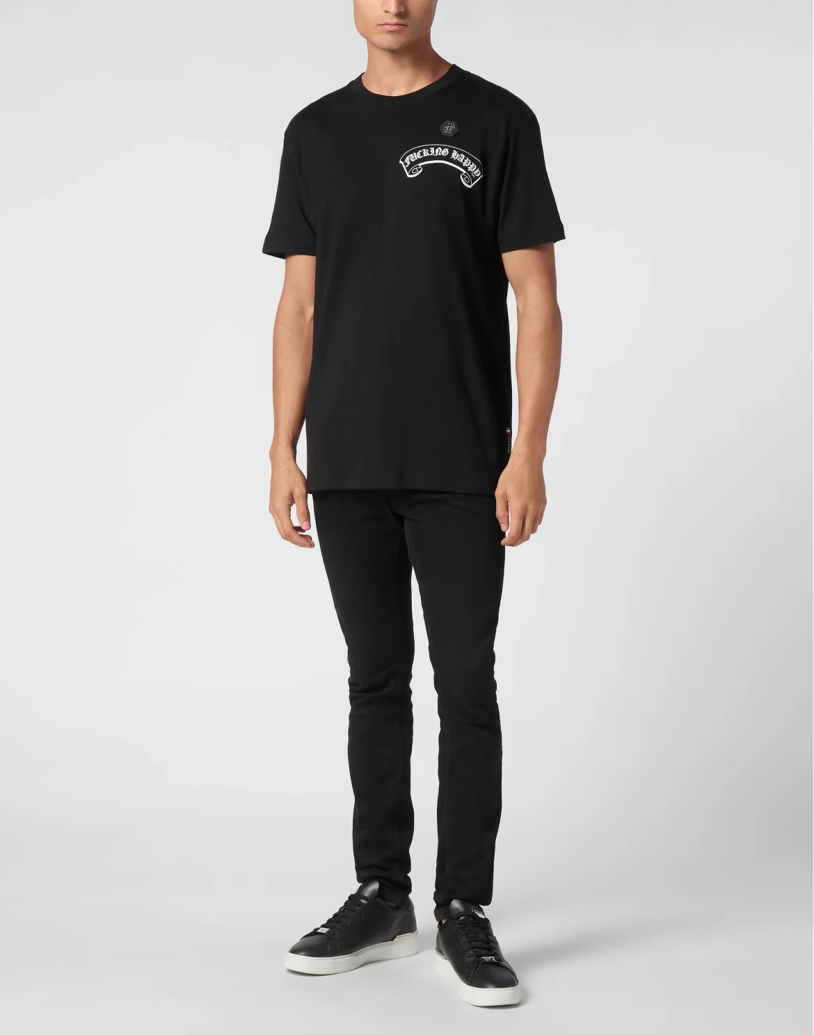 T-shirt Round Neck SS Smile, цвет: Черный