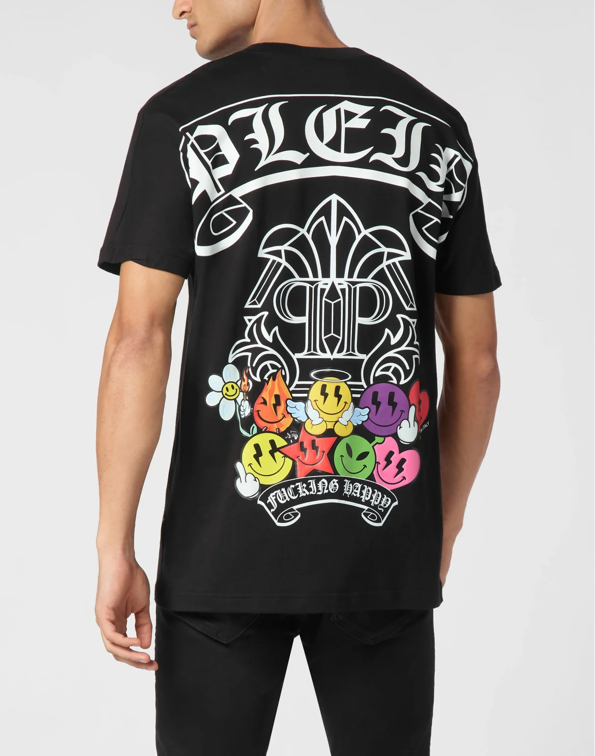 T-shirt Round Neck SS Smile, цвет: Черный