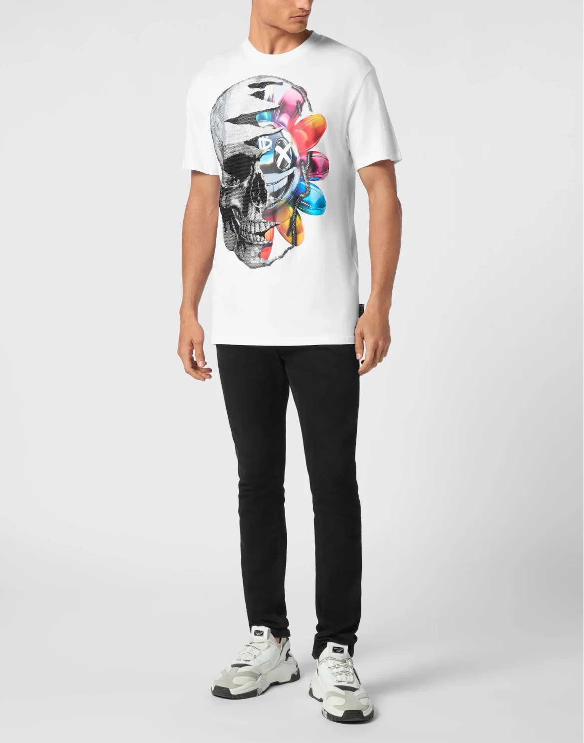 T-shirt Round Neck SS Smile, цвет: Белый