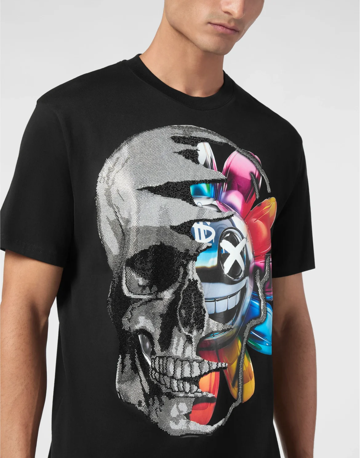 T-shirt Round Neck SS Smile, цвет: Черный