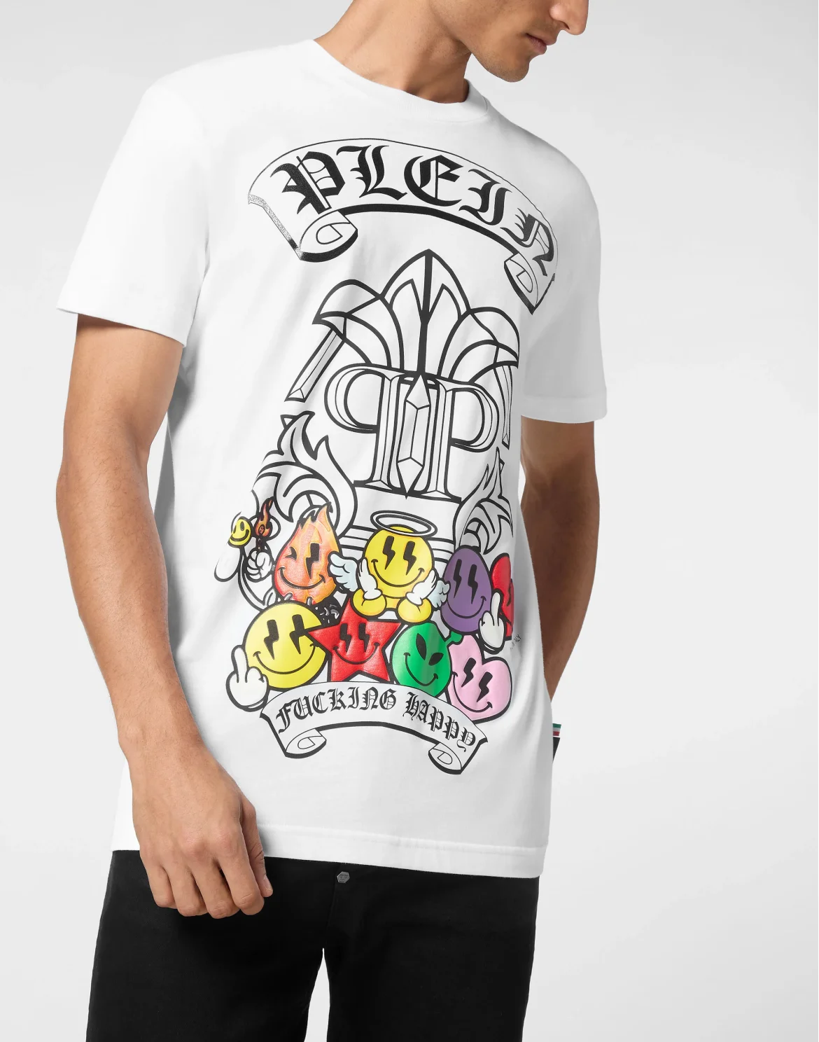 T-shirt Round Neck SS Smile, цвет: Белый
