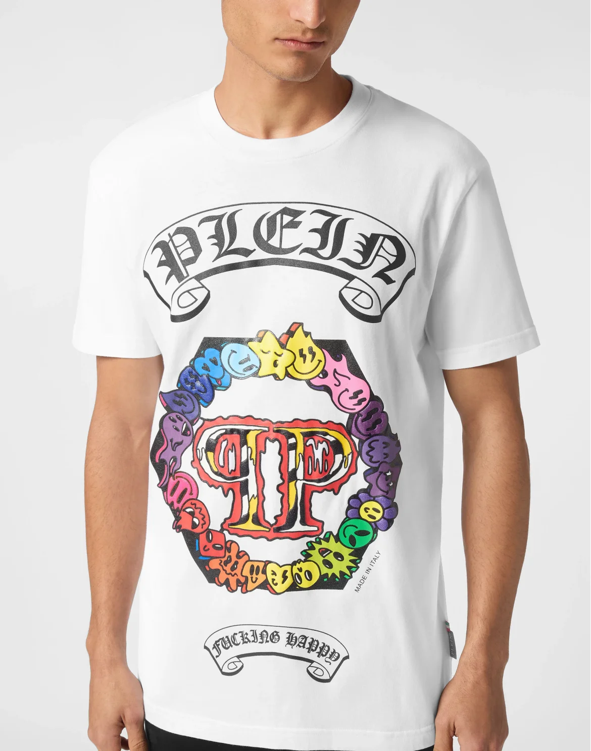 T-shirt Round Neck SS Smile, цвет: Белый