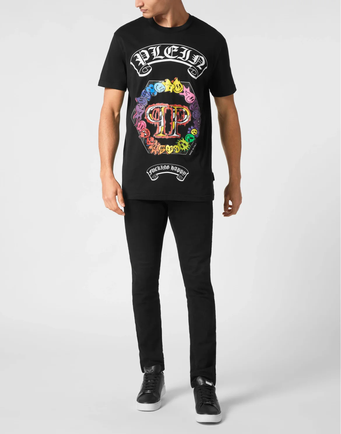 T-shirt Round Neck SS Smile, цвет: Черный
