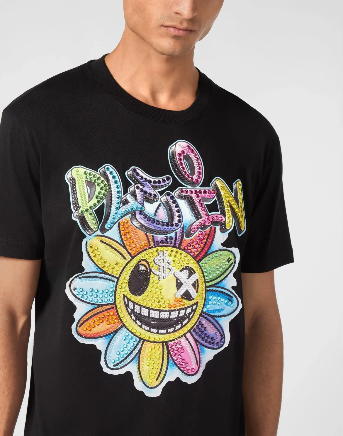 T-shirt Round Neck SS Stones Smile, цвет: Черный