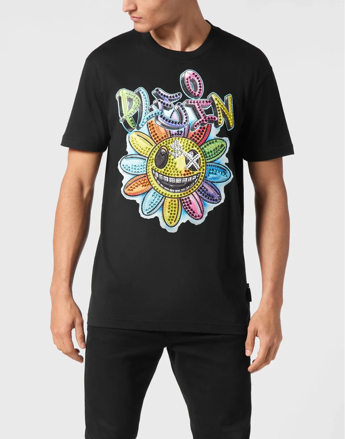 T-shirt Round Neck SS Stones Smile, цвет: Черный