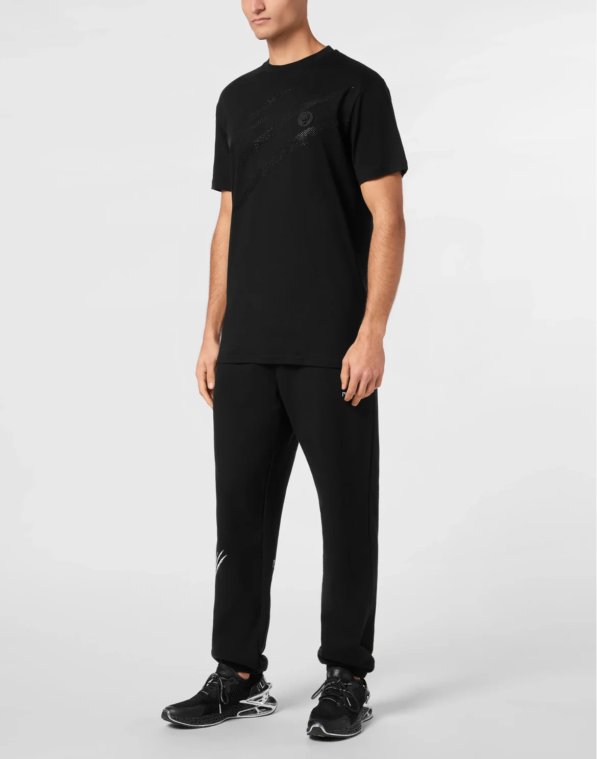 Cotton T-shirt Round Neck SS Lamina Scratch, цвет: Черный