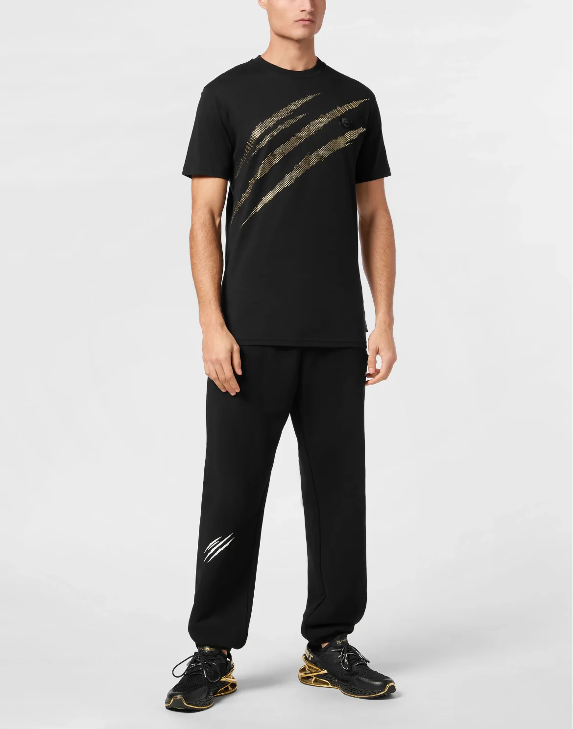 Cotton T-shirt Round Neck SS Lamina Scratch, цвет: Черный