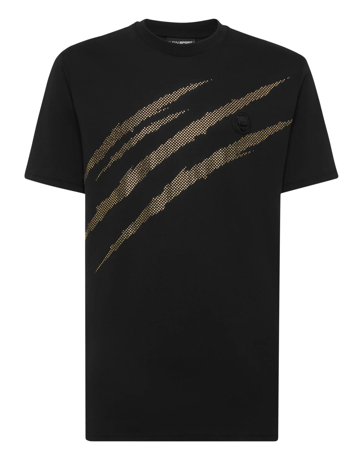 Cotton T-shirt Round Neck SS Lamina Scratch, цвет: Черный
