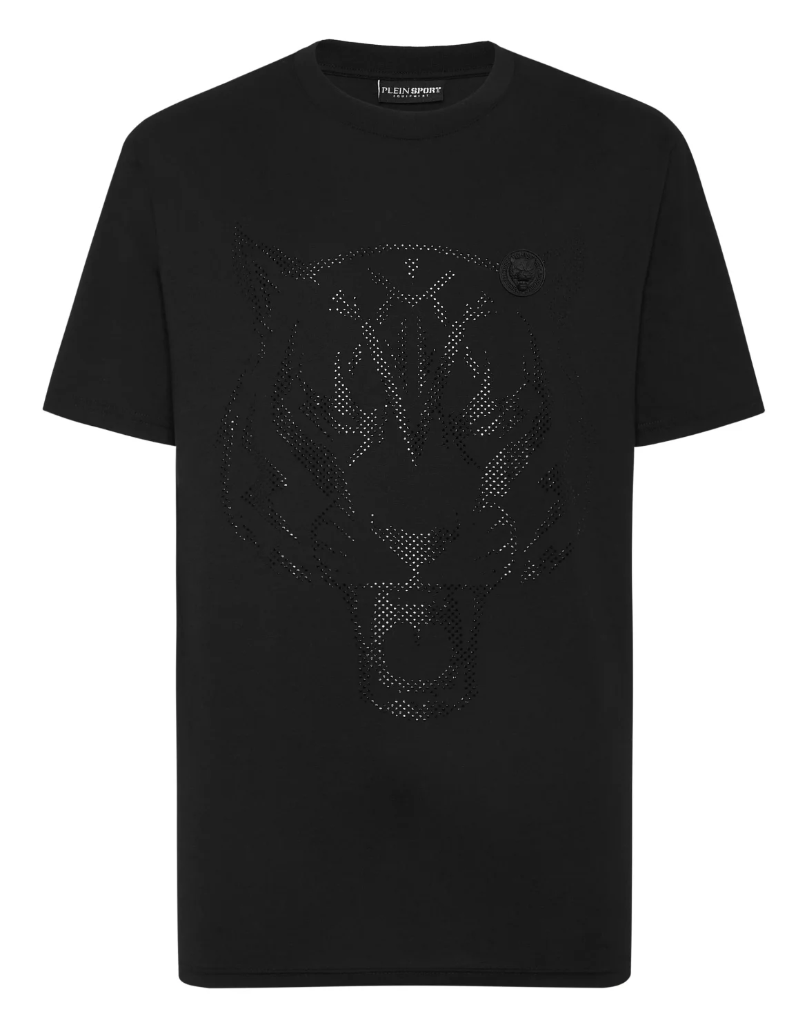 Cotton T-shirt Round Neck SS  Lamina Tiger, цвет: Черный