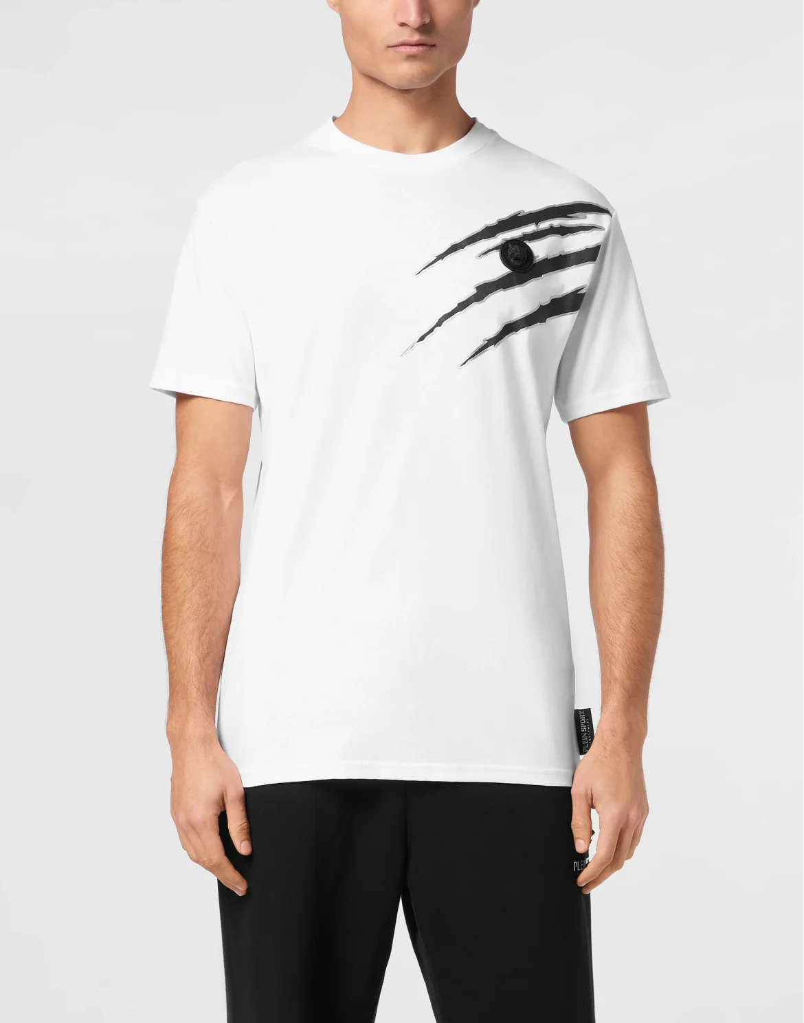 Cotton T-shirt Round Neck SS Lamina Scratch, цвет: Белый
