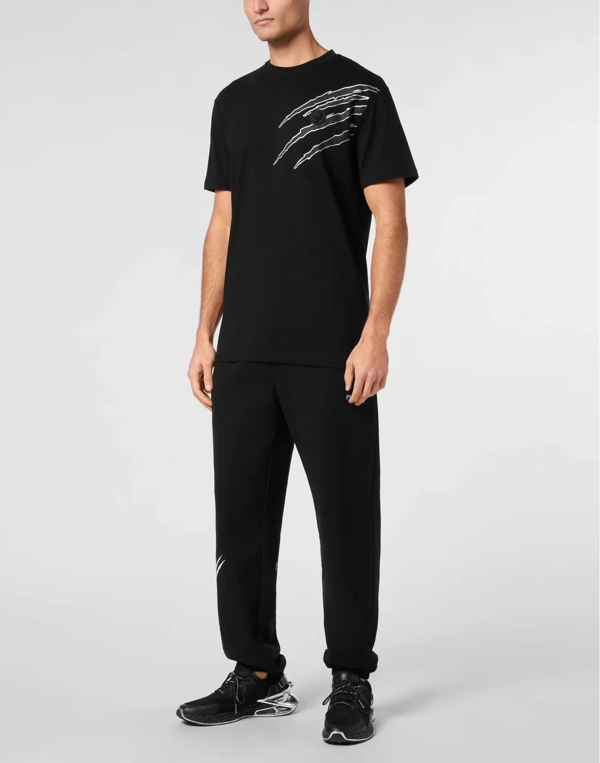 Cotton T-shirt Round Neck SS Lamina Scratch, цвет: Черный