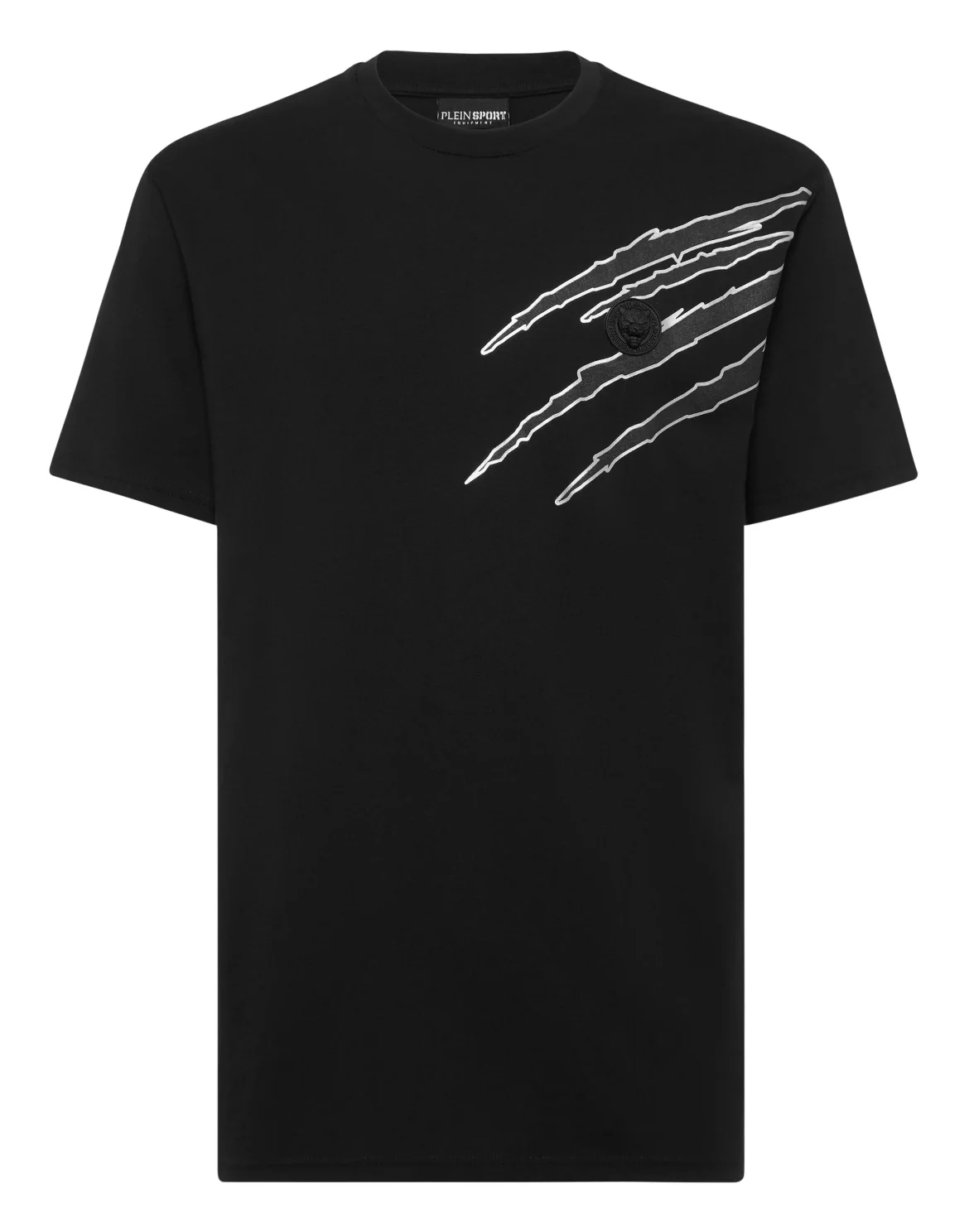 Cotton T-shirt Round Neck SS Lamina Scratch, цвет: Черный