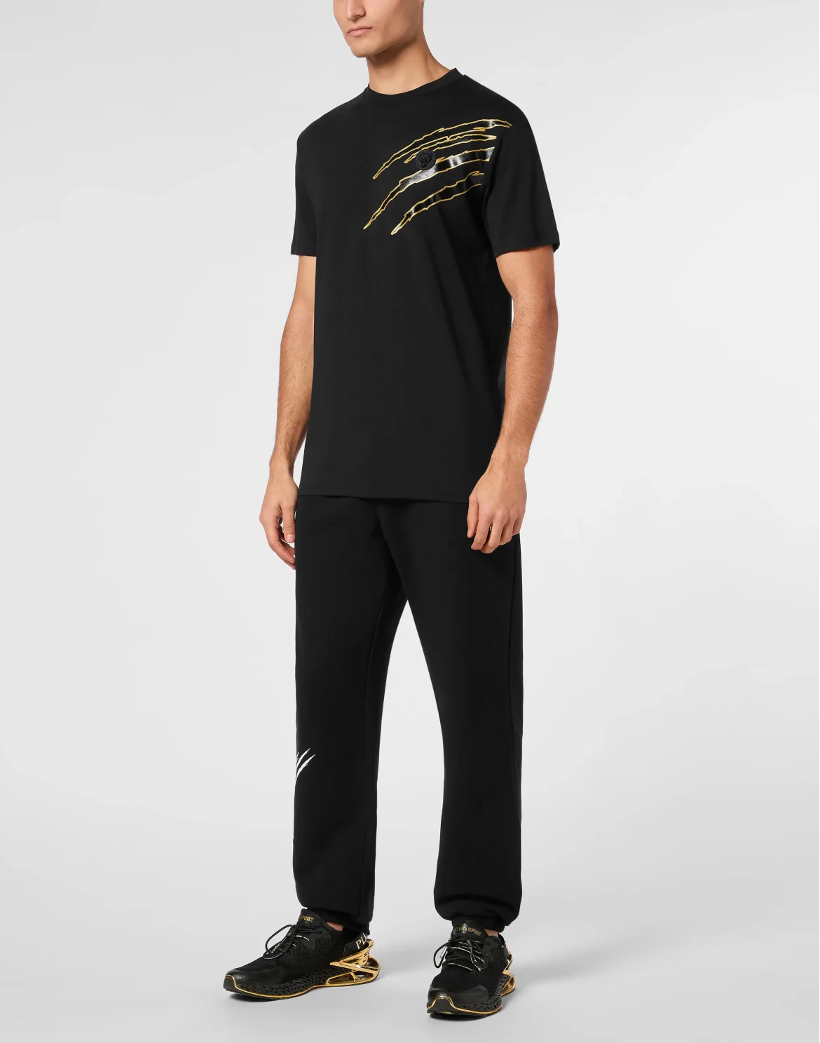 Cotton T-shirt Round Neck SS Lamina Scratch, цвет: Черный