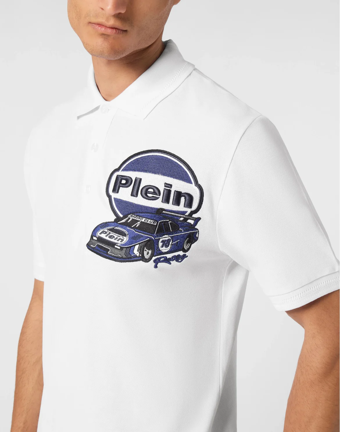 Pique Polo Shirt SS Slim Fit Cars Racing, цвет: Белый