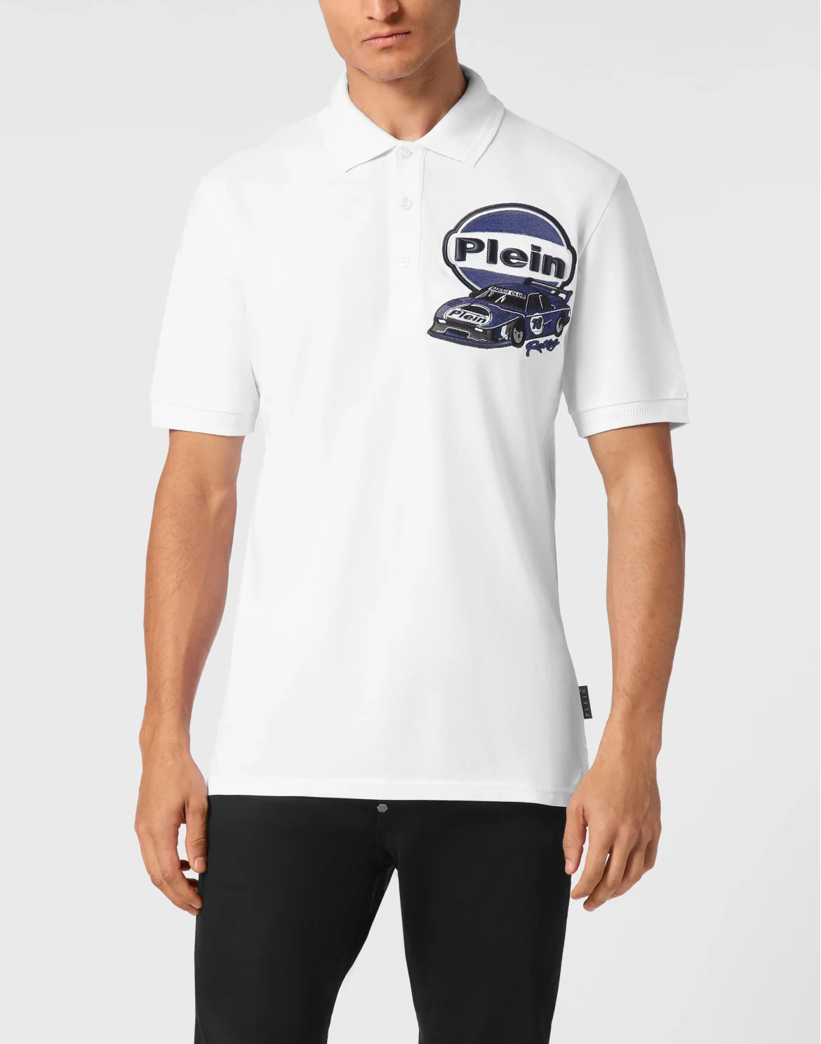 Pique Polo Shirt SS Slim Fit Cars Racing, цвет: Белый