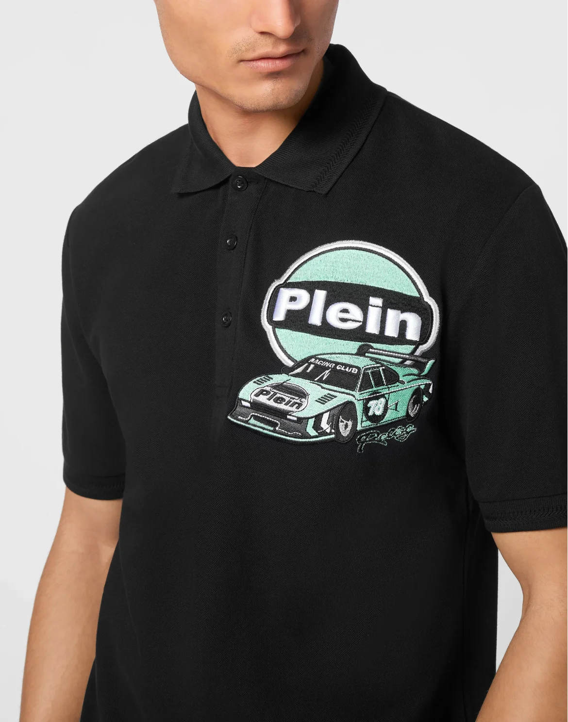 Pique Polo Shirt SS Slim Fit Cars Racing, цвет: Черный
