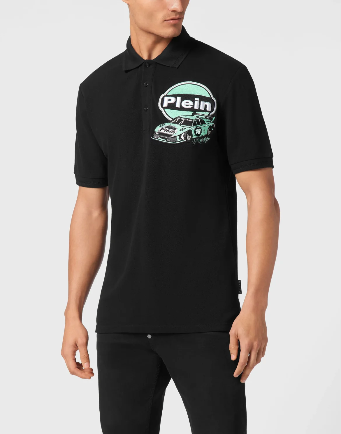 Pique Polo Shirt SS Slim Fit Cars Racing, цвет: Черный