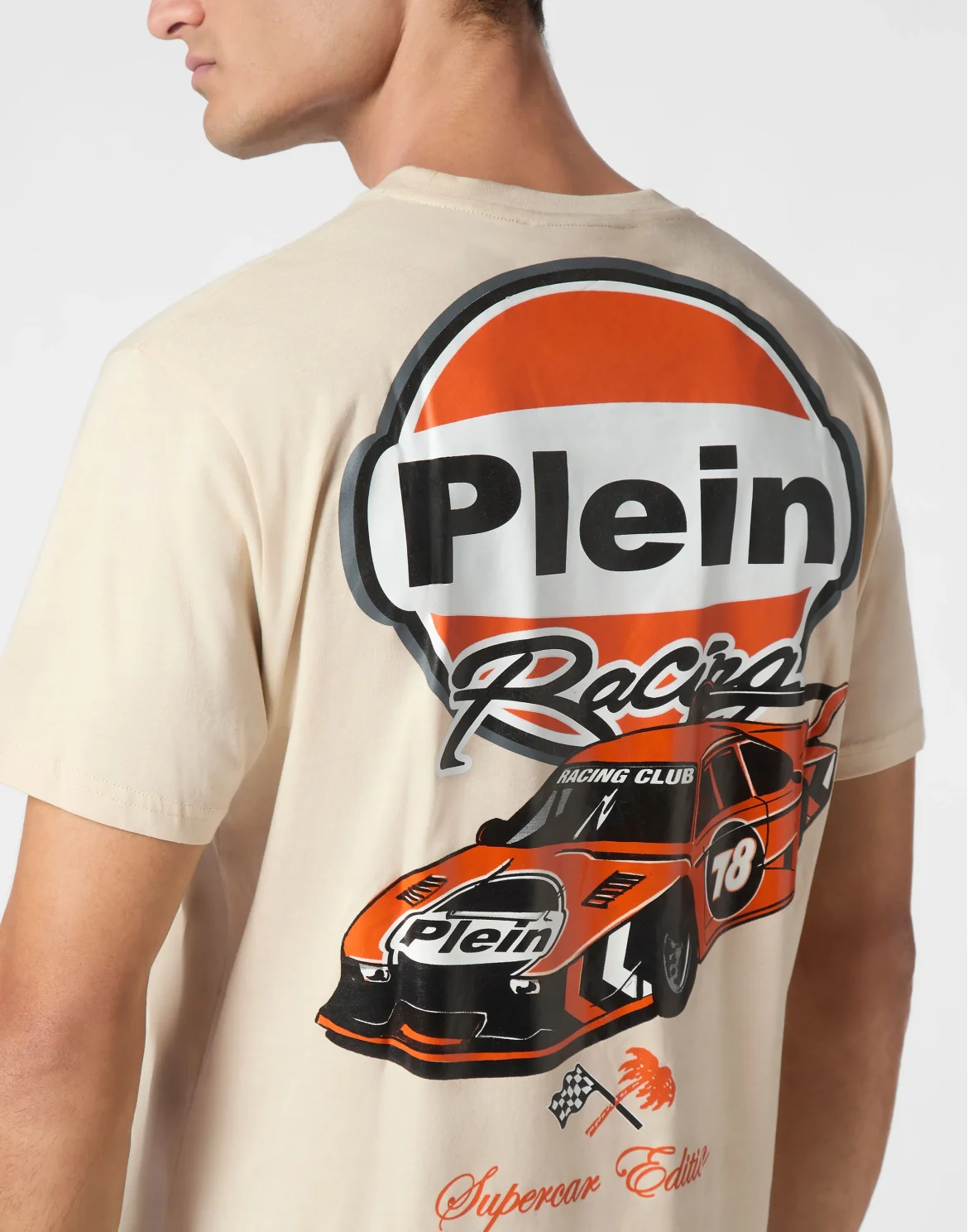 Jersey T-shirt Round Neck SS Cars Racing, цвет: Бежевый