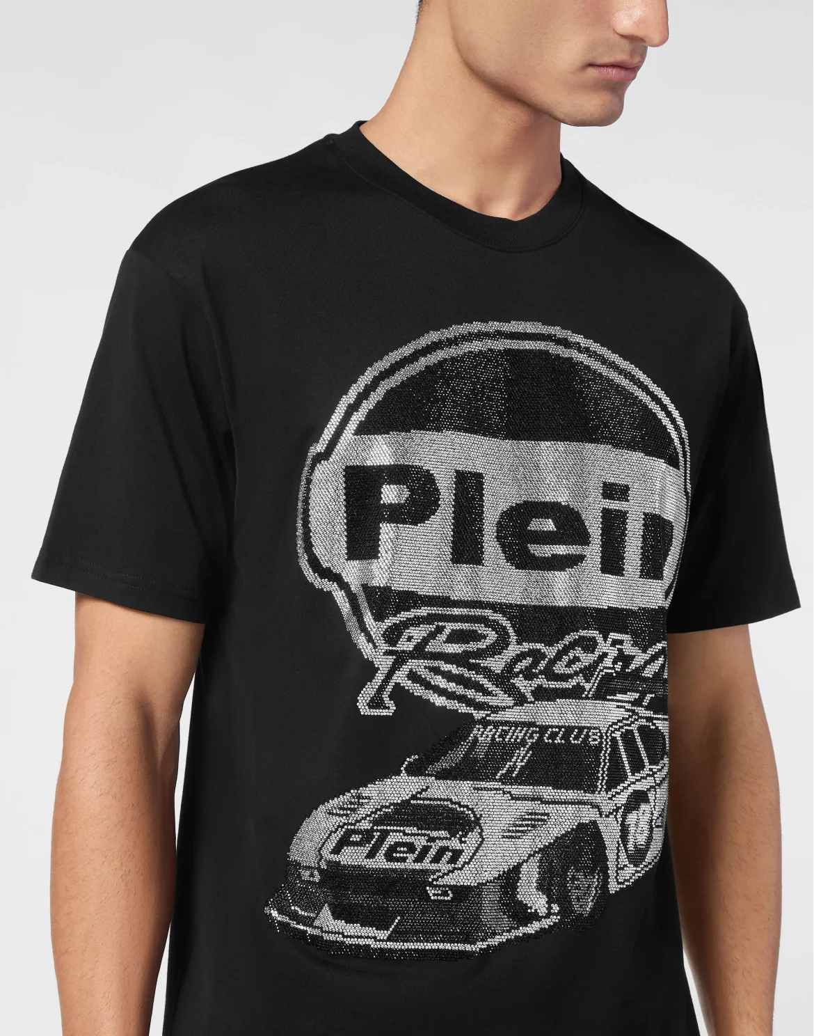 Jersey T-shirt Round Neck SS Strass Cars Racing, цвет: Черный