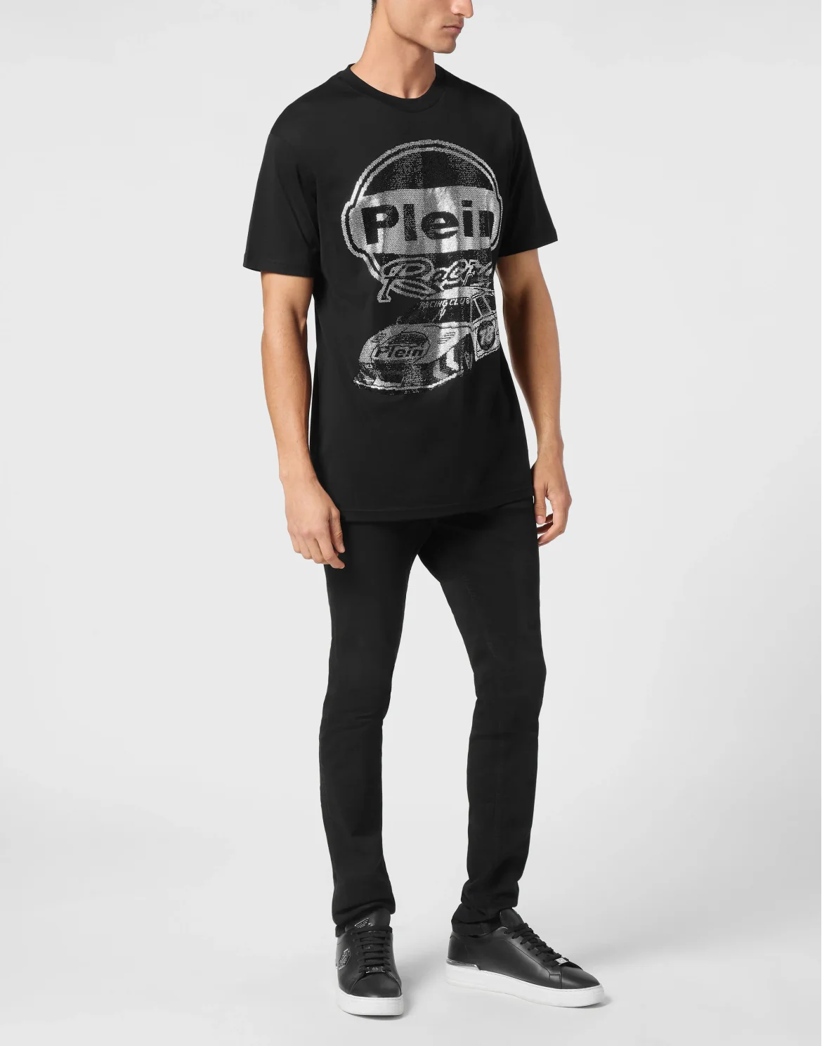 Jersey T-shirt Round Neck SS Strass Cars Racing, цвет: Черный