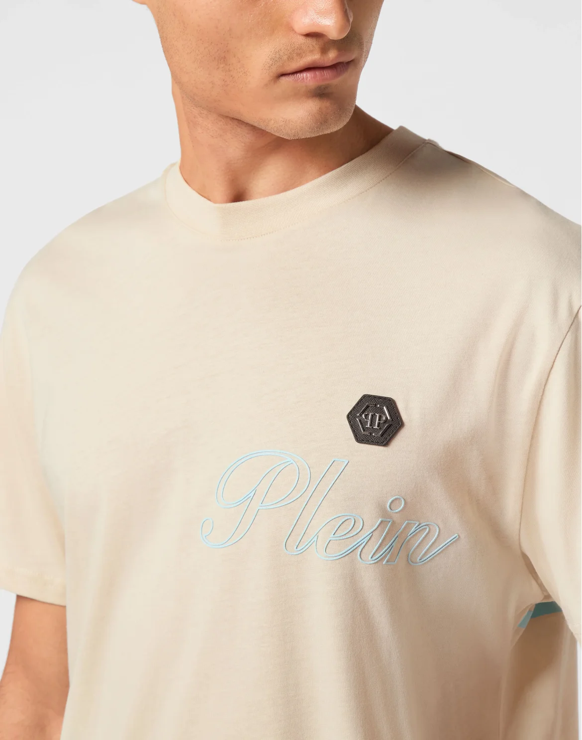 Jersey T-shirt Round Neck SS, цвет: Бежевый