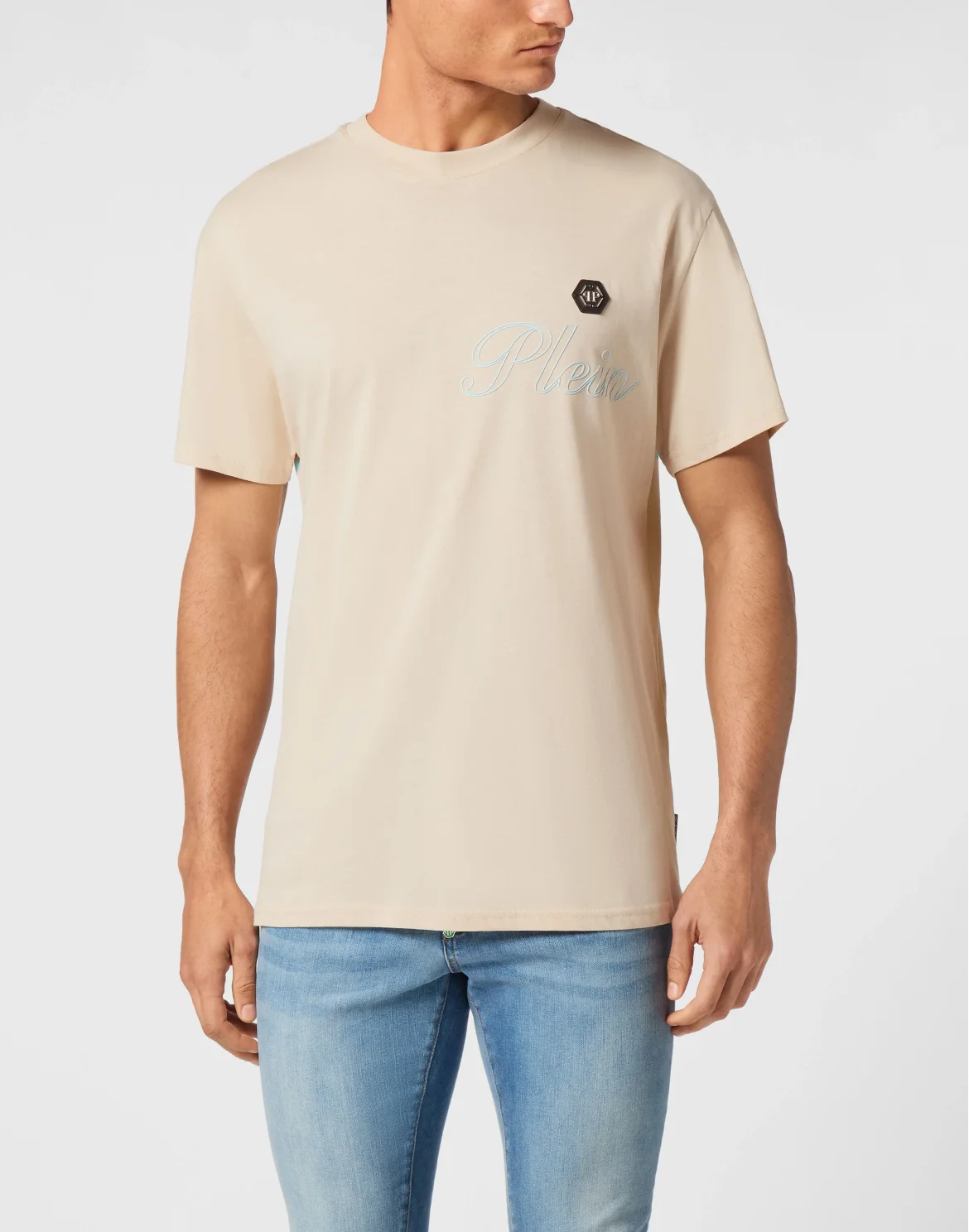 Jersey T-shirt Round Neck SS, цвет: Бежевый