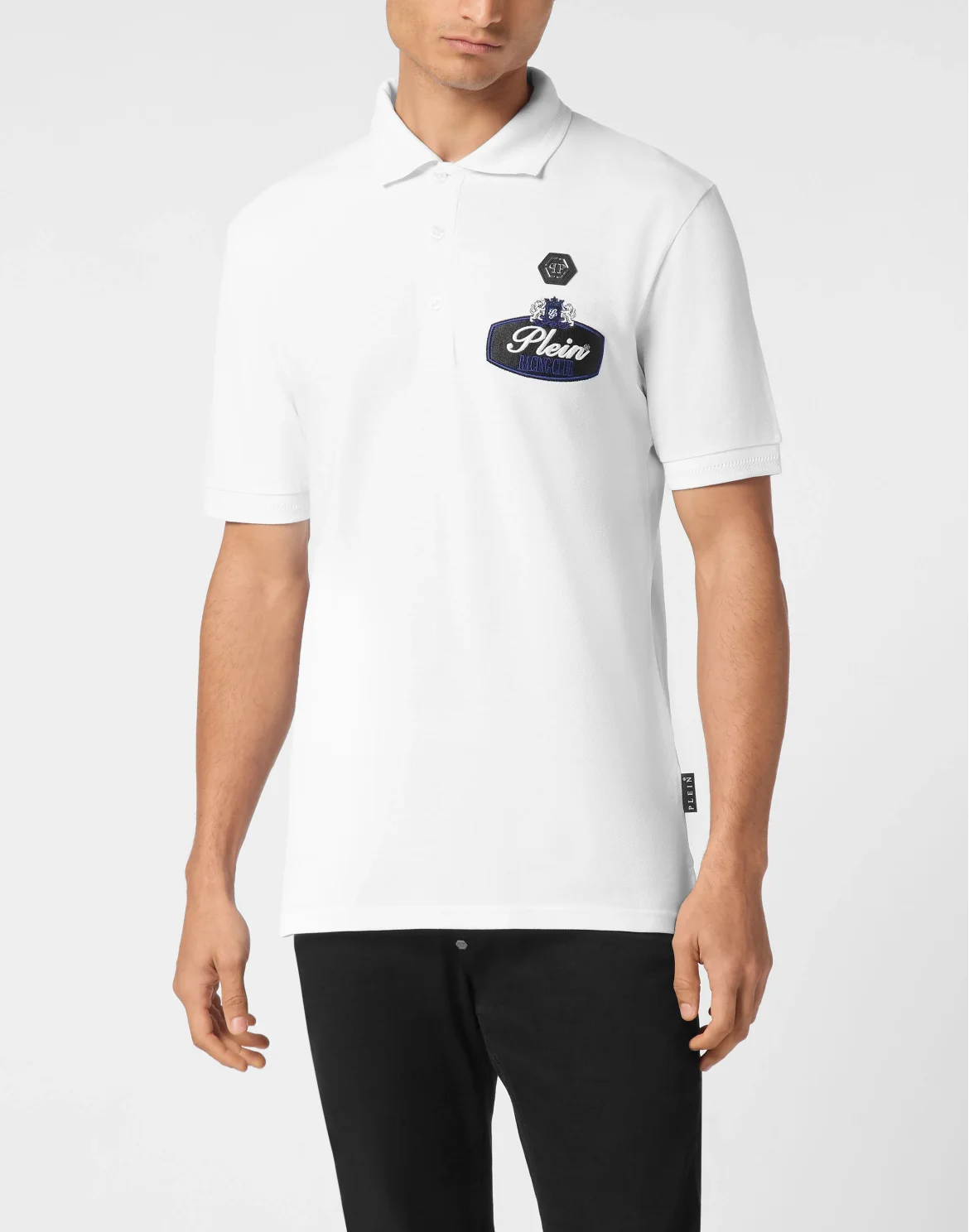 Pique Polo shirt SS Slim Fit Racing Club, цвет: Белый
