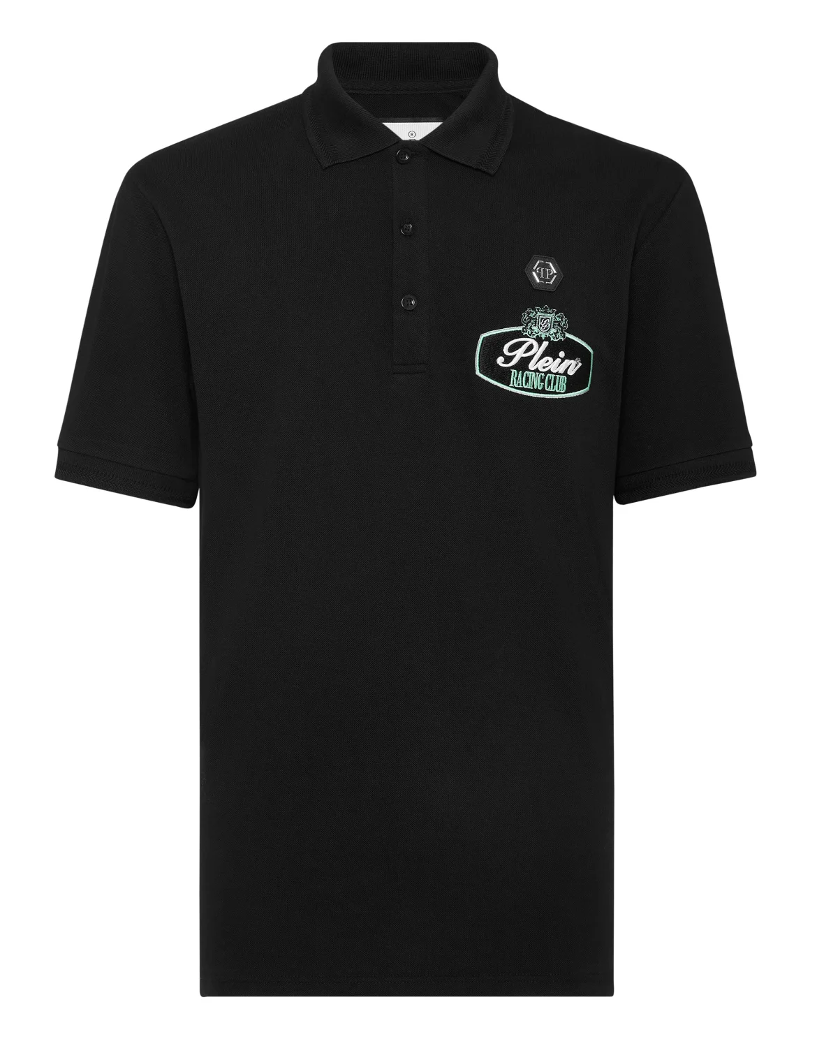 Pique Polo shirt SS Slim Fit Racing Club, цвет: Черный