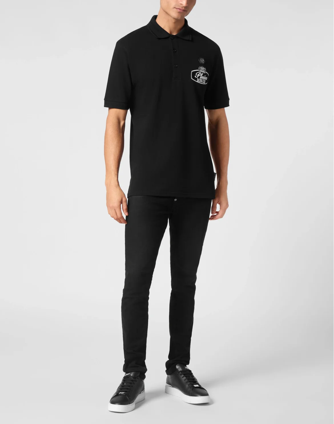Pique Polo shirt SS Slim Fit Racing Club, цвет: Черный
