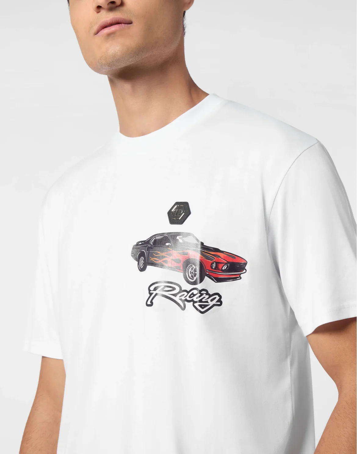 Jersey T-shirt Round Neck SS Cars Racing, цвет: Белый