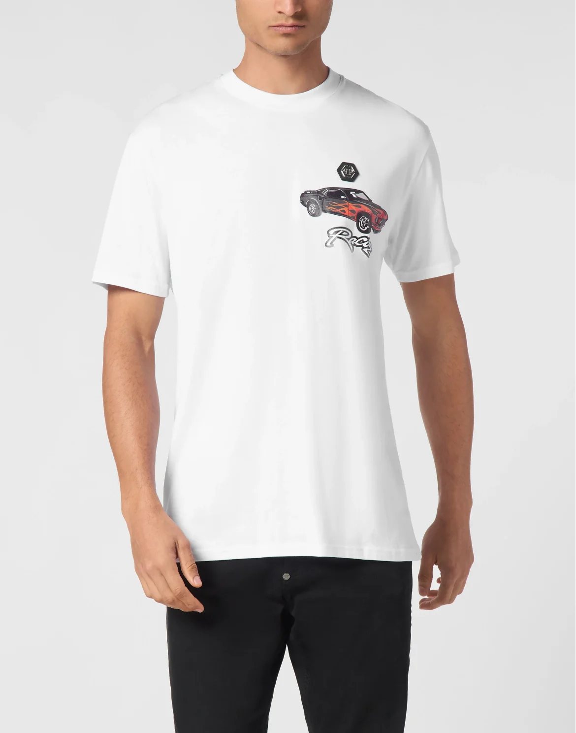 Jersey T-shirt Round Neck SS Cars Racing, цвет: Белый