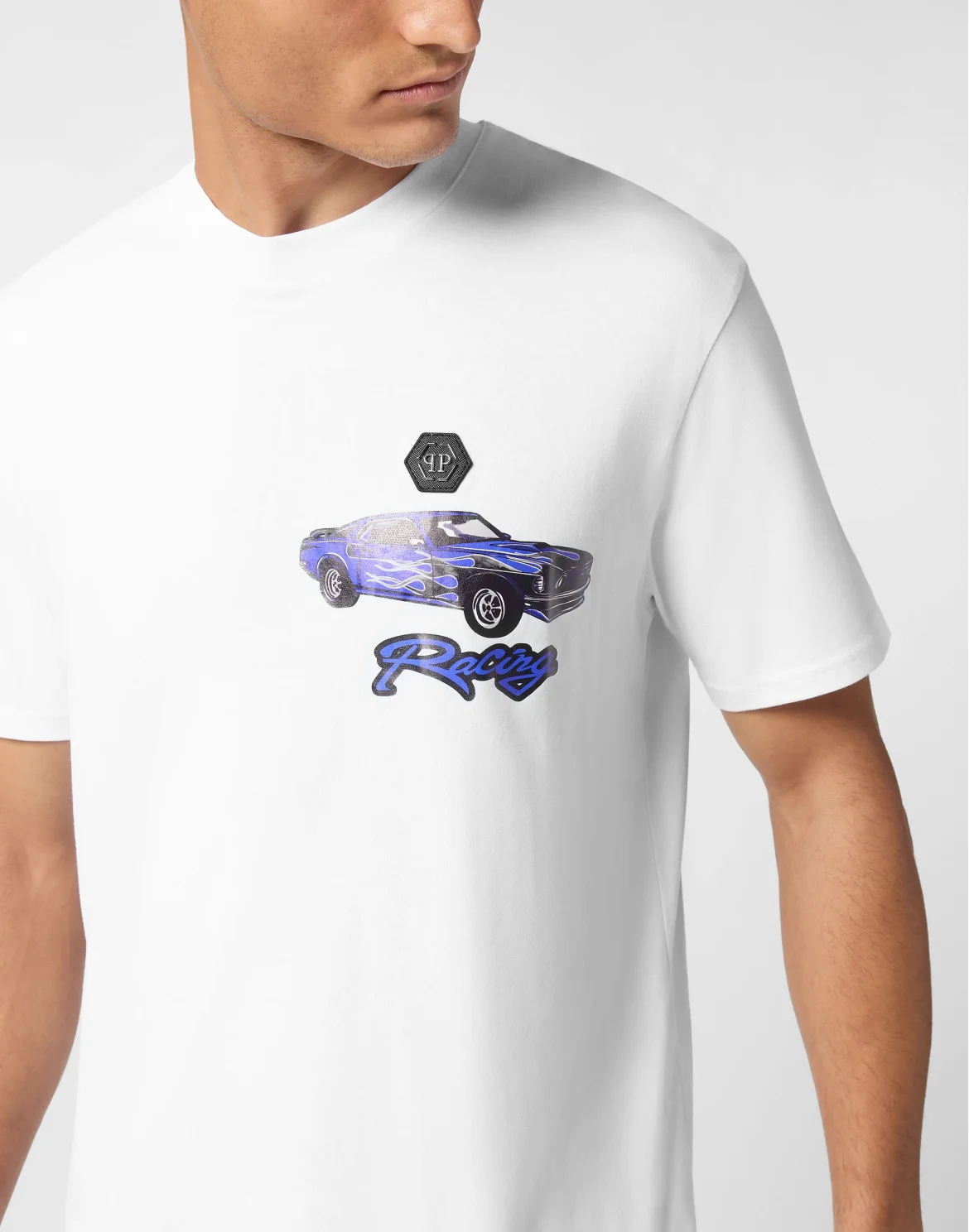 Jersey T-shirt Round Neck SS Cars Racing, цвет: Белый