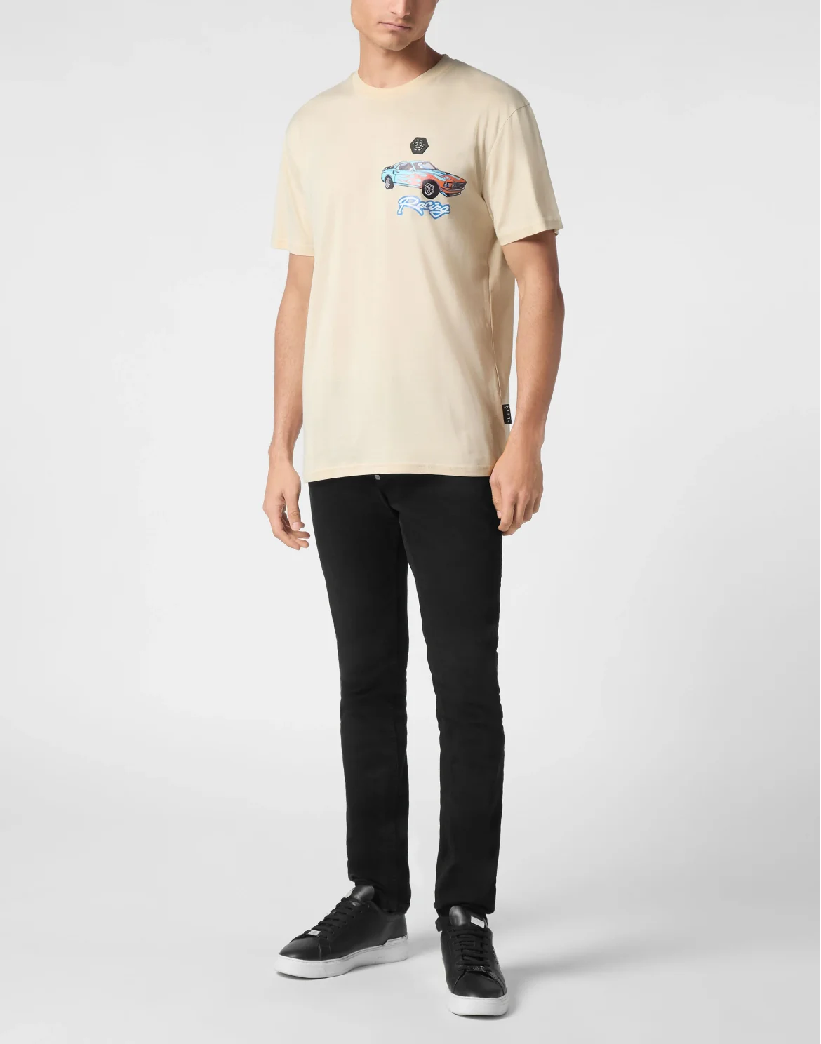 Jersey T-shirt Round Neck SS Cars Racing, цвет: Бежевый