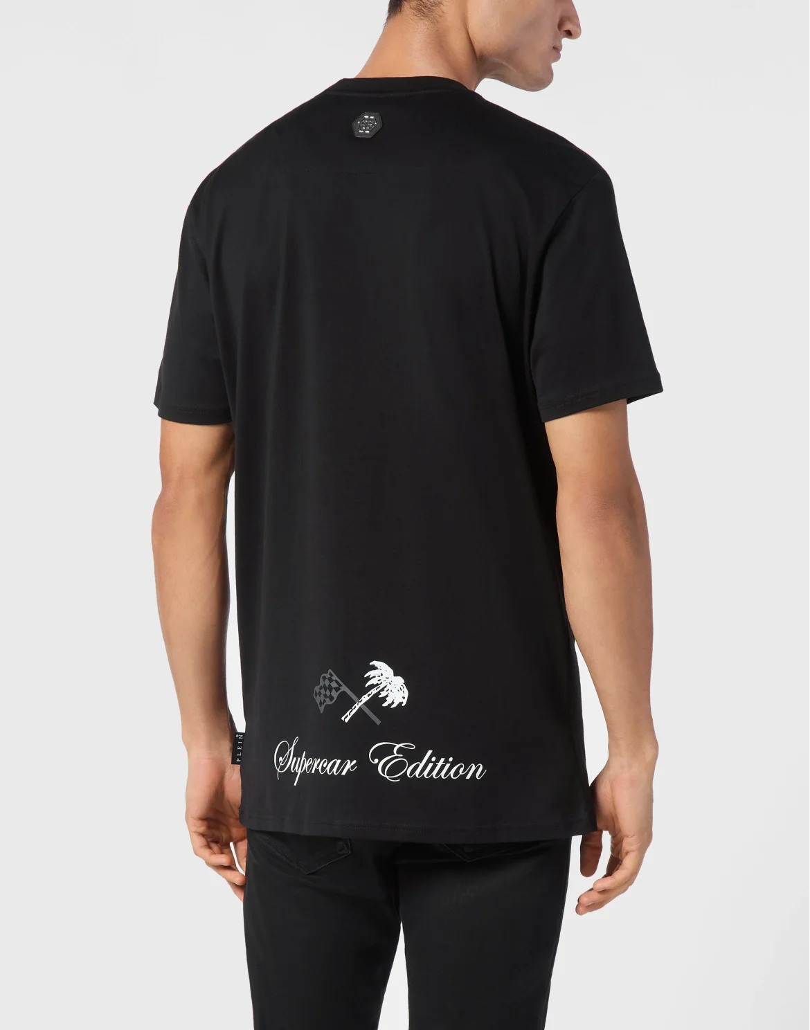 Jersey T-shirt Round Neck SS Strass Skull, цвет: Черный