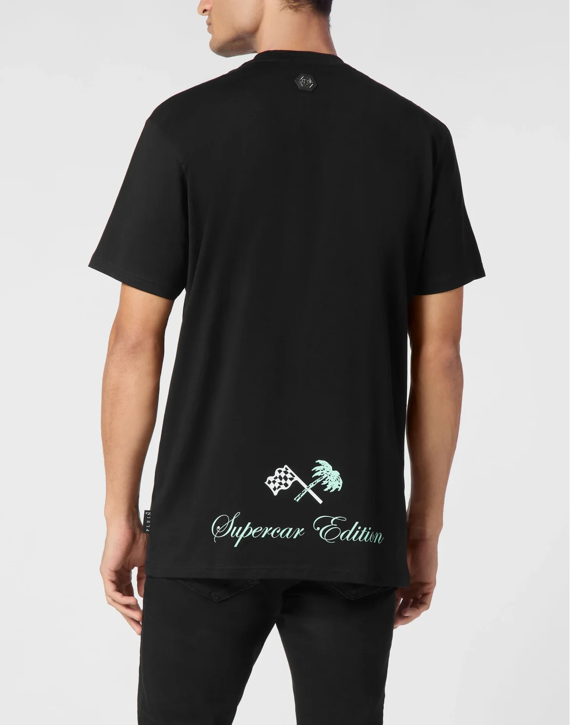 Jersey T-shirt Round Neck SS Strass Skull, цвет: Черный