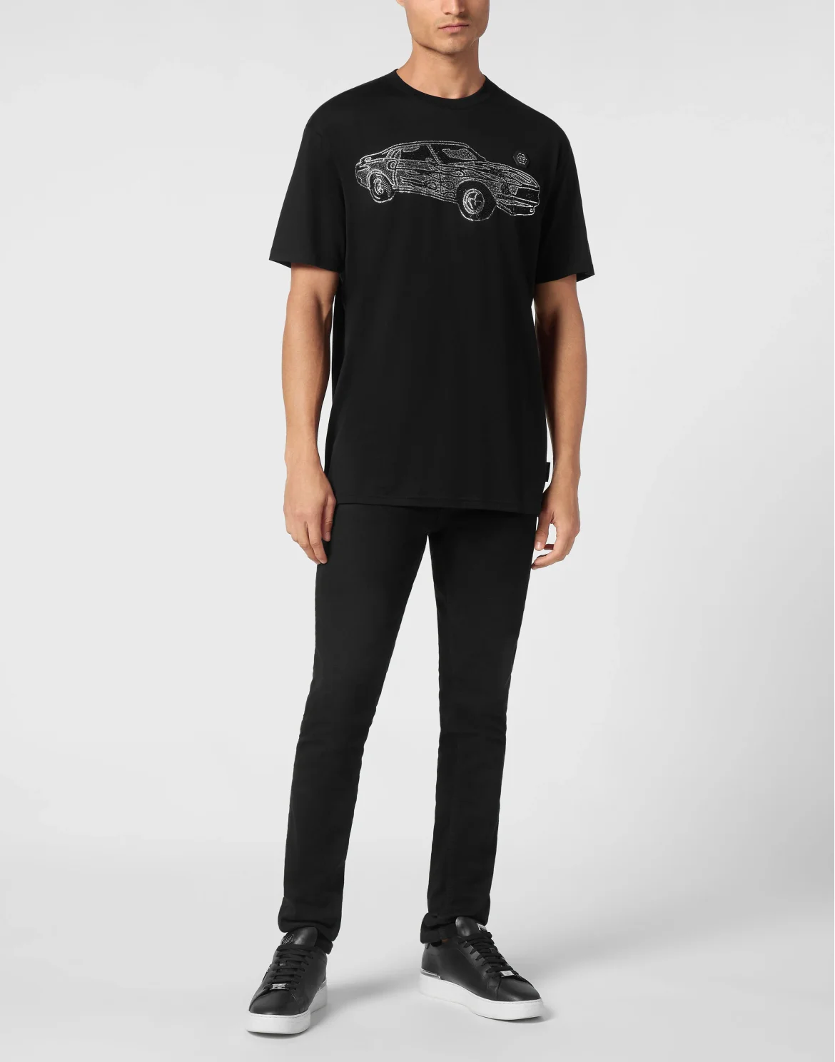 Jersey T-shirt Round Neck SS Strass Cars Racing, цвет: Черный
