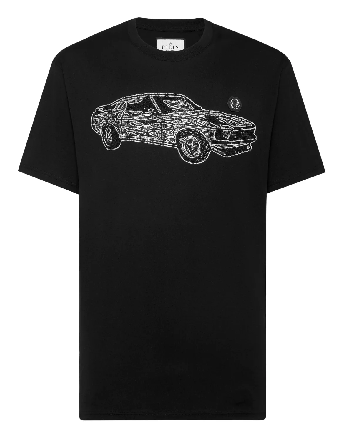 Jersey T-shirt Round Neck SS Strass Cars Racing, цвет: Черный