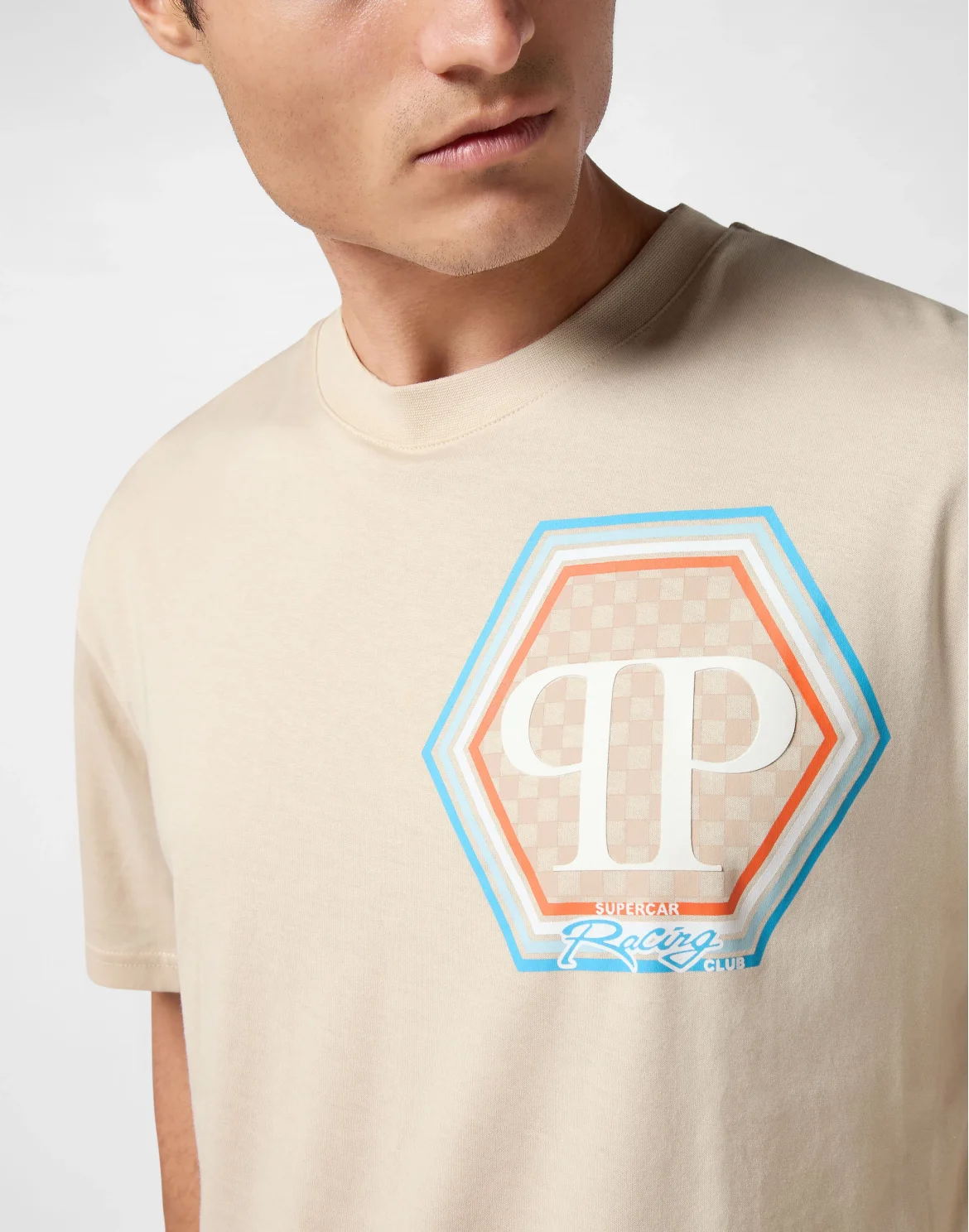 Jersey T-shirt Round Neck SS Hexagon, цвет: Бежевый