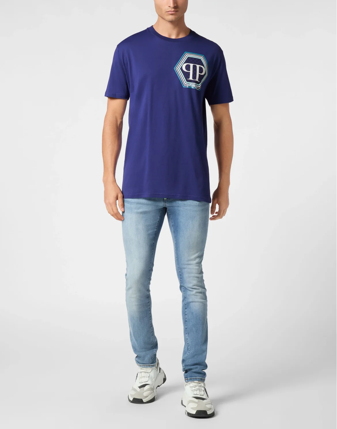 Jersey T-shirt Round Neck SS Hexagon, цвет: Синий