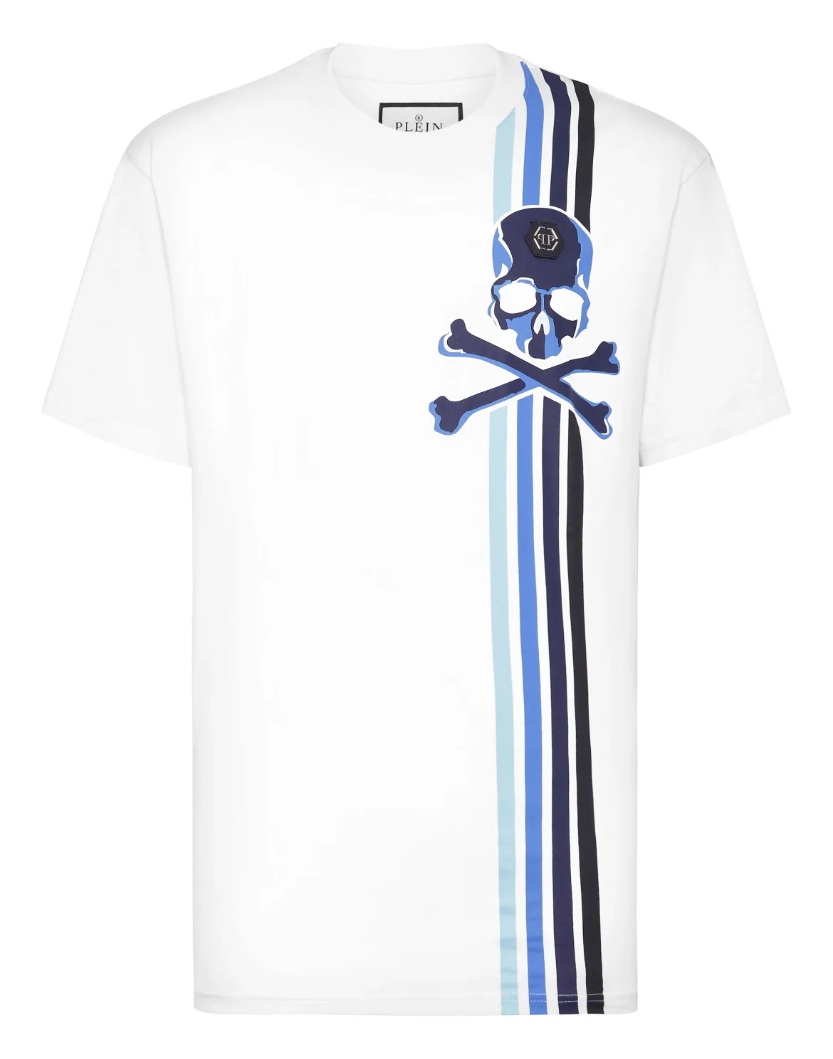 T-shirt Round Neck SS Stripes Skull&Bones, цвет: Белый