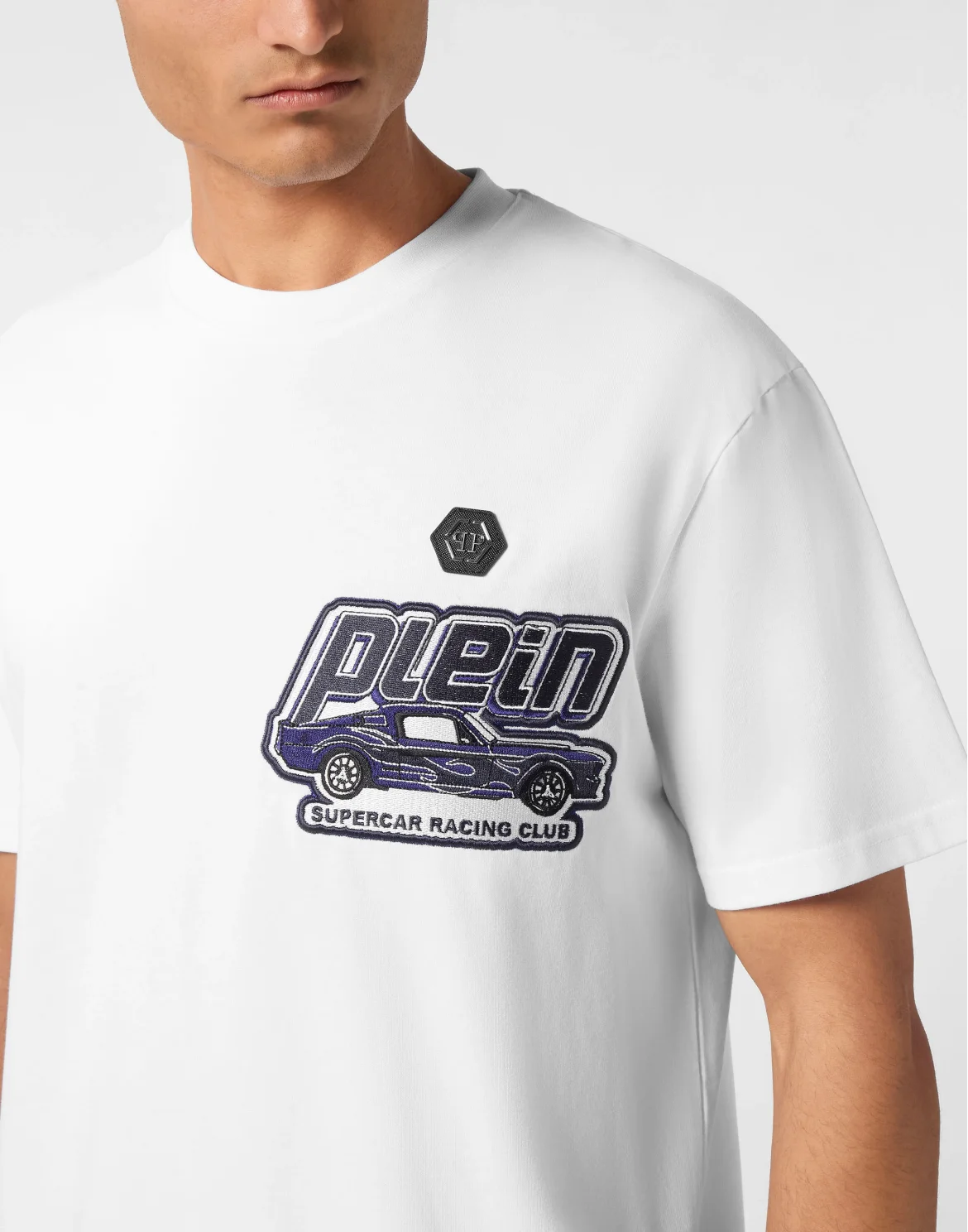 Jersey  T-shirt Round Neck SS Cars Racing, цвет: Белый